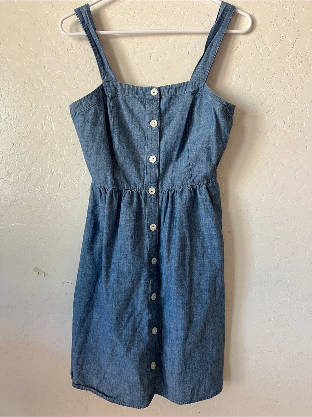 J. Crew Blue 100% Cotton Chambray Dress